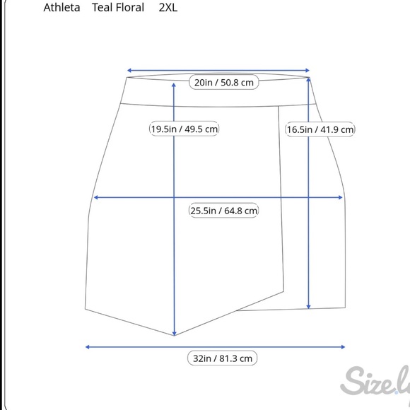 Athleta Ace Printed Tennis Pickleball Skort Size 2X Floral Green Blue Golf - Picture 11 of 11
